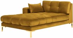 MICADONI Sárga bársony fotel MICADONI MAMAIA 185 cm arany alappal, bal (MIC_CHL_E1_MAMAIA5)