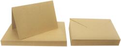 Set de hârtie ecologică simplă decorativă Kraft EKO 300g maro cu pliere + plicuri C6 EKO Kraft buc. 25