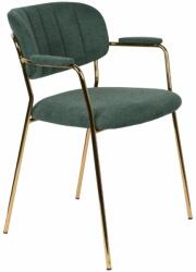 White Label Living WLL Jolien zöld szövet szék karfával (1200221)