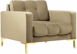 MICADONI Mamaia bézs bársony fotel arany alappal (MICARM51E1MAMA2)