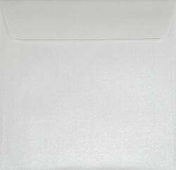 Fedrigoni Plicuri perlă decorativă metalizată pătrate K4 17x17 HK Sirio Ice White alb 125g