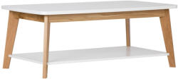 Woodman Fehér dohányzóasztal Woodman Kensal Nordic tölgyfa alappal 115x65 cm (104221108012)