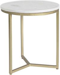 Bizzotto Enix fehér márvány oldalasztal 37, 5 cm arany alappal (BI-0746878)