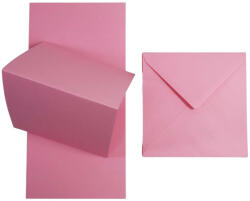 Set cu pliere Rainbow hârtie 160g roz + plicuri pătrate K4 80g buc. 25
