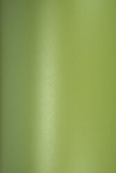 Hârtie decorativă colorată metalizată Majestic 120g Satin Lime verde deshis buc. 10A5