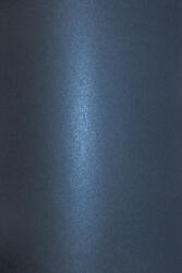 Hârtie decorativă colorată metalizată Aster Metallic 120g Queens Blue albastru marin 70x100 R250 1 buc