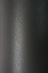 Hârtie decorativă colorată metalizată Sirio Pearl 125g Coal Mine negru buc. 10A5