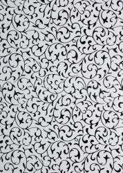  Hârtie decorativă alb - dantelă neagră 56x76 1 buc