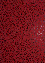 Hârtie decorativă roșu - dantelă neagră 56x76 1 buc