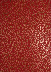 Hârtie decorativă roșu - dantelă aurie 56x76 1 buc