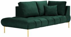 MICADONI Zöld bársony fotel MICADONI MALVIN 216 cm, bal (MICCHL58MALVIN2)
