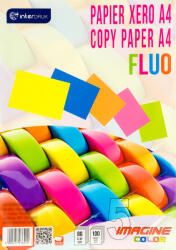  Set de hârtii colorate - fluorescentă 80g 5x20A4 buc. 100A4