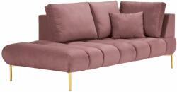 MICADONI Rózsaszín bársony fotel MICADONI MALVIN 216 cm, bal (MICCHL58MALVIN6)