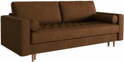 Micadoni Gobi barna bőr háromszemélyes kanapéágy 225 cm (MIC3SF69GOBI4)