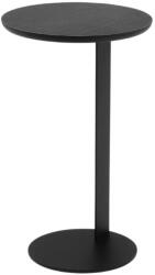 MICADONI Fekete márvány oldalasztal MICADONI NAMIB 30 cm fém talppal (MIC_TAB_30_NAMIB4)