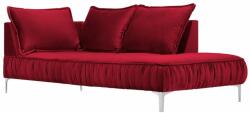 MICADONI Piros bársony fotel MICADONI JARDANITE 213 cm, jobb (MICCHRJARDAN2)