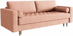 Micadoni Rózsaszín bársony MICADONI Gobi háromszemélyes kanapéágy 225 cm (MIC3SF44F1GOBI5)