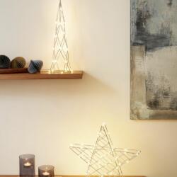 Kave Home LaForma Shirly ezüst karácsonyfa fénydekoráció (LF-AA9038R82)