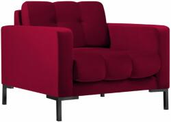 MICADONI Mamaia vörös bársony fotel fekete talppal (MICARM51F1MAMA3)