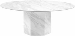 MICADONI Fehér márvány kerek dohányzóasztal Micadoni Szahara 100 cm (MIC100SAHARA3)