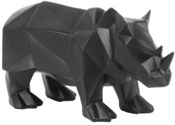 Time for home Fekete Origami Rhino dekoratív szobrocska (PT3432BK)