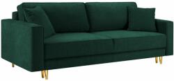 Micadoni Sötétzöld szövet háromszemélyes kanapéágy Micadoni Dunas 233 cm (MIC3SF86A1DUNAS2)