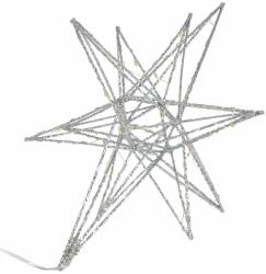 Kave Home Kis ezüst karácsonyi fénydísz csillag alakú Kave Home Nicoletta (LF-AA6590R82)