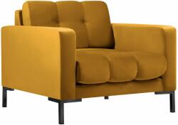 MICADONI Mamaia sárga bársony fotel fekete talppal (MICARM51F1MAMA5)