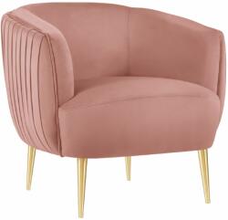 MICADONI Moss rózsaszín bársony fotel arany alappal (MIC_ARM_121_F1_MOSS10)
