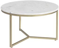 Bizzotto Enix 57, 5 cm-es fehér márvány dohányzóasztal arany alappal (BI-0746881)