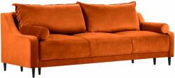 Micadoni Narancssárga bársony háromszemélyes kanapéágy MICADONI RUTILE 215 cm (MIC3SA3RUTILE11)