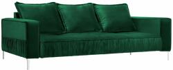 Micadoni Zöld bársony háromszemélyes kanapé MICADONI JARDANITE 216 cm (MIC3SJARDAN3)