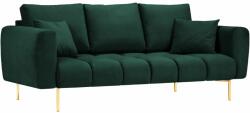 Micadoni Zöld bársony háromszemélyes kanapé MICADONI MALVIN 220 cm (MIC3S58MALVIN2)