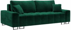 Micadoni Sötétzöld bársony háromszemélyes kanapéágy MICADONI BYRON 250 cm (MIC3SF1BYRON4)
