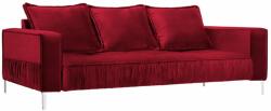 Micadoni Piros bársony háromszemélyes kanapé MICADONI JARDANITE 216 cm (MIC3SJARDAN2)