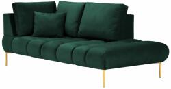 MICADONI Zöld bársony fotel MICADONI MALVIN 216 cm, jobb (MICCHR58MALVIN2)