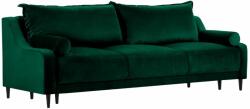 Micadoni Smaragdzöld bársony háromszemélyes kanapéágy MICADONI RUTILE 215 cm (MIC3SA3RUTILE5)