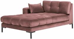 MICADONI Rózsaszín bársony fotel MICADONI MAMAIA 185 cm, bal (MIC_CHL_F1_MAMAIA4)
