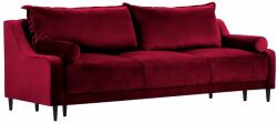 Micadoni Borvörös bársony háromszemélyes kanapéágy MICADONI RUTILE 215 cm (MIC3SA3RUTILE7)