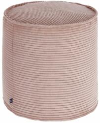 Kave Home Wilma rózsaszín kordbársony puff 40 cm (LF-AA6214LN24)