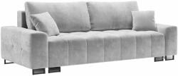 Micadoni Világosszürke bársony háromszemélyes kanapéágy MICADONI BYRON 250 cm (MIC3SF1BYRON8)