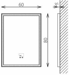 TBOSS tükör Floating Mirror Aura 60x80
