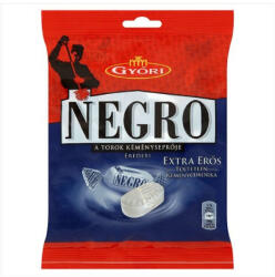 Győri Negro extra erős töltetlen keménycukorka - 79g - kamraellato