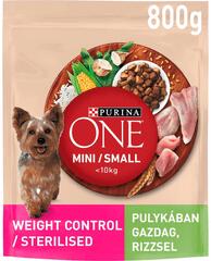 Purina One Mini Weight Control/Steril pulykás száraz eledel felnőtt kutyáknak 800g (12511230)