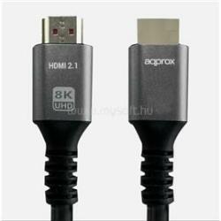 Approx Kábel - HDMI 2.1 kábel apa/apa 3m (UHD 8K, 4K, FHD, aranyozott, HDR10, HDCP 2.2, Dolby TrueHD, ARC) (APPC64) (APPC64)