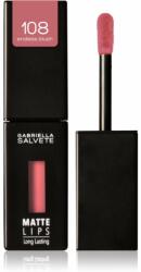 Gabriella Salvete Matte Lips дълготрайно течно червило с матиращ ефект цвят 108 Endless Blush 4, 5ml