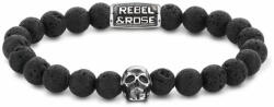 Rebel&Rose Gyöngy karkötő SkullBlack Moon RR-SK001-S 17, 5 cm - M