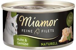 Miamor Feine Filets Naturell Chicken&Vegetables 80g pui si legume in sos propriu, hrana pisica