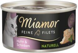 Miamor Feine Filets Naturell Chicken&Ham 80g pui si sunca in sos propriu, hrana pisica