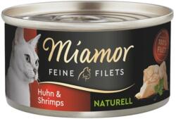 Miamor Feine Filets Naturell Chicken&Shrimps 80g pui si creveti in sos propriu, hrana pisici
